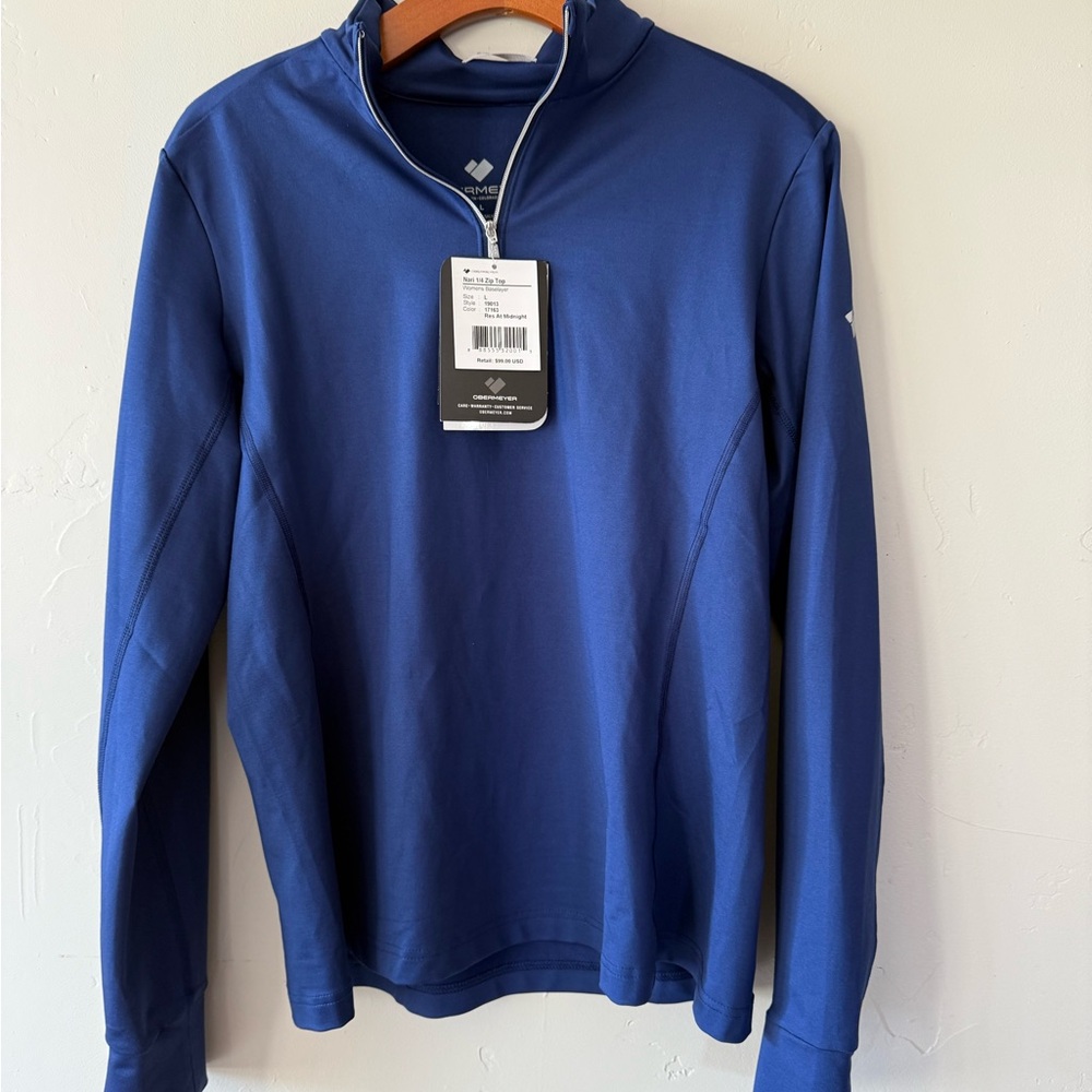 Brand new Obermeyer Blue Half-Zip Top